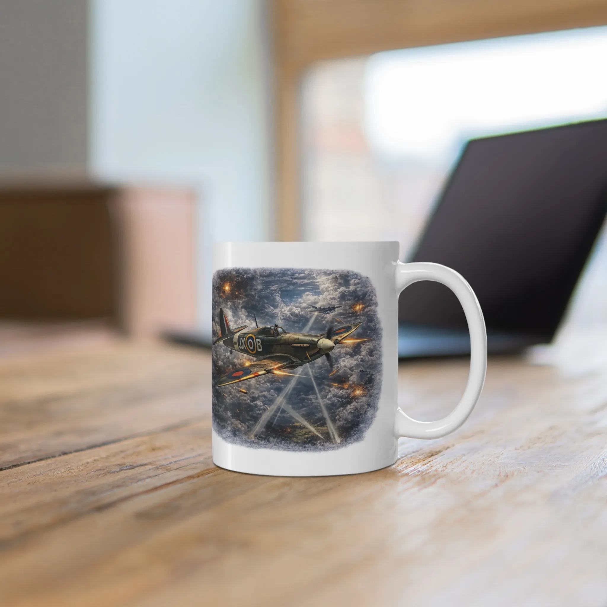 RAF Legends - Hurricane Night Watch Searchlight Scene - Mug - Image 3