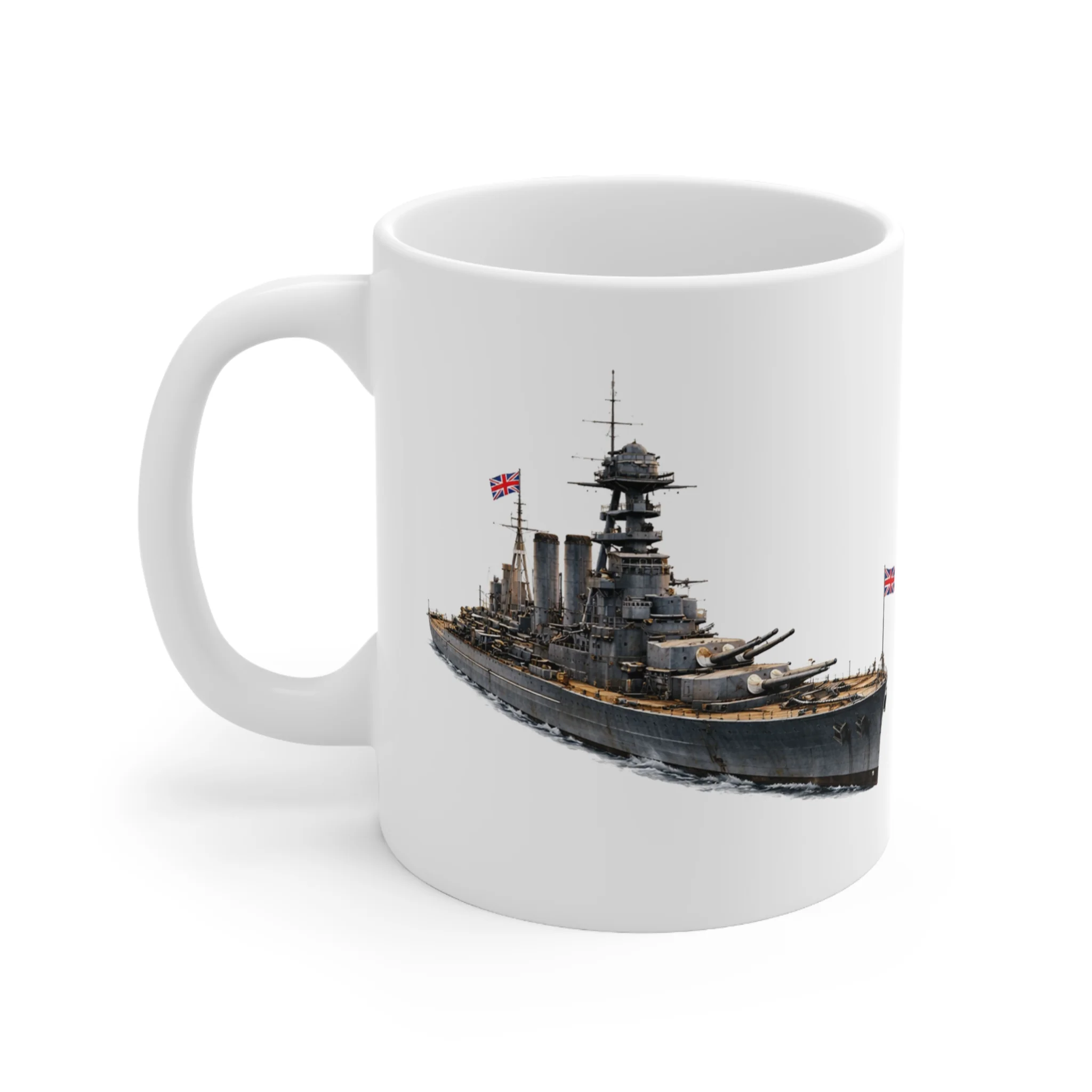 Naval Warfare - HMS Hood - Clean Cutout - Mug - Image 2