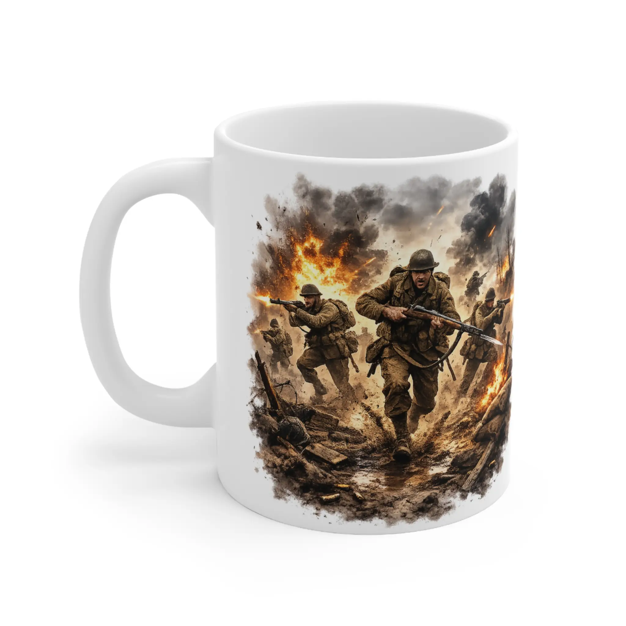 Ground Warfare - Infantry Assault - Battlefield Scene - Mug - Image 2
