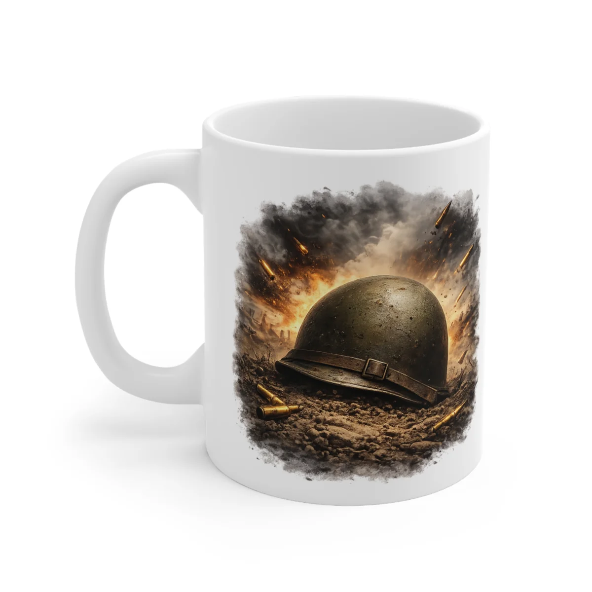 Ground Warfare - US M1 Helmet - Battle Scene - Mug - Image 2