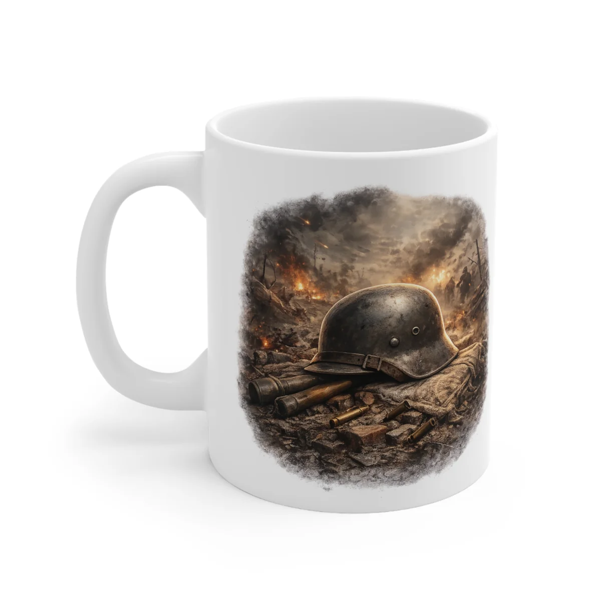 Ground Warfare - German Stahlhelm - Battle Scene - Mug - Image 2