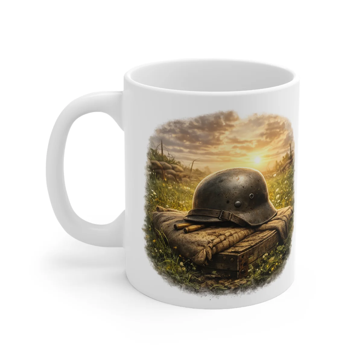 Ground Warfare - German Stahlhelm - Field Rest Scene - Mug - Image 2