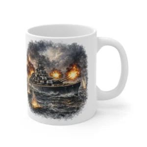 Naval Warfare - Bismarck - Battle Scene - Mug