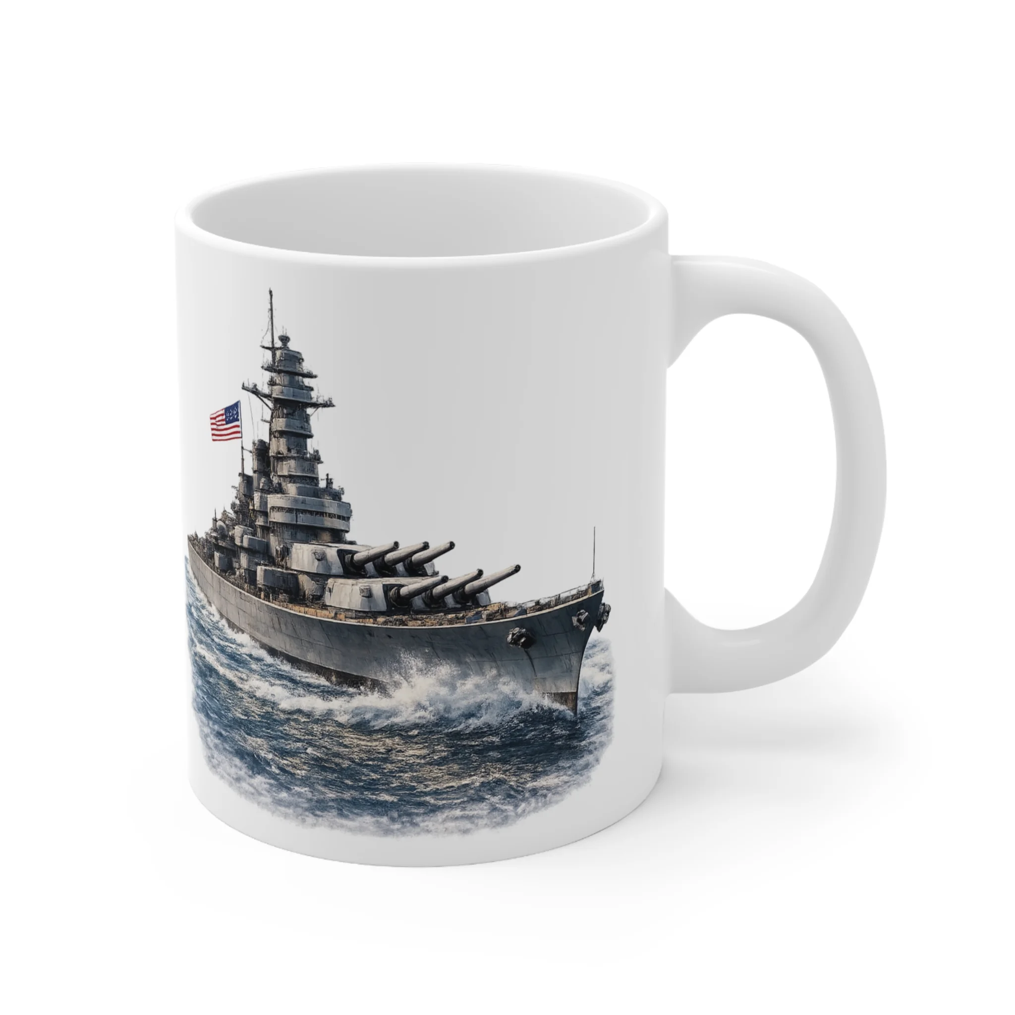 Naval Warfare - USS Iowa - Clean Cutout - Mug