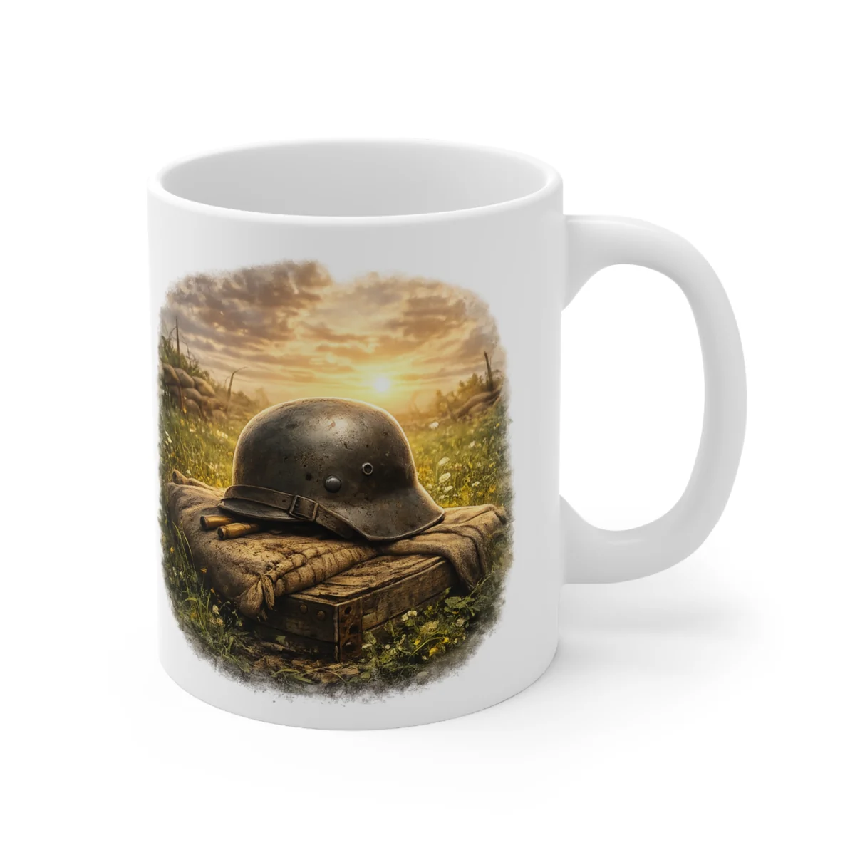 Ground Warfare - German Stahlhelm - Field Rest Scene - Mug
