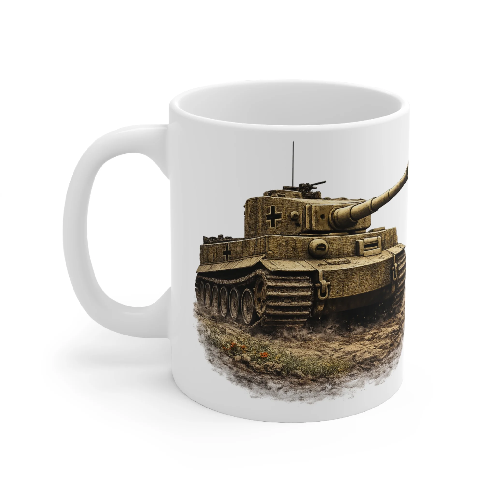 Ground Warfare - Tiger I Clean Cutout Tank - Mug - Image 2