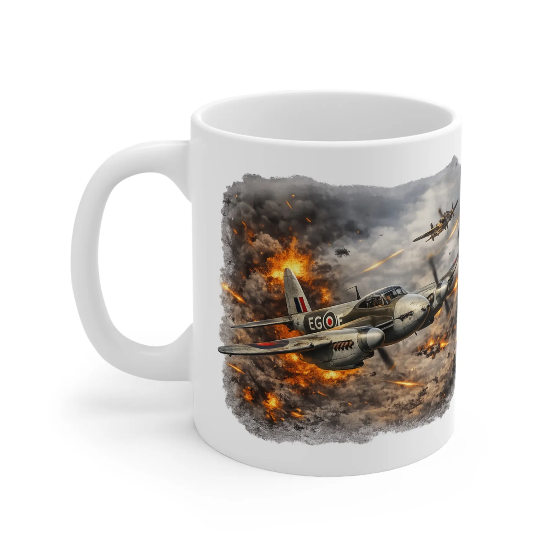 RAF Legends - Mosquito Dogfight Battle Scene - Mug - Image 2