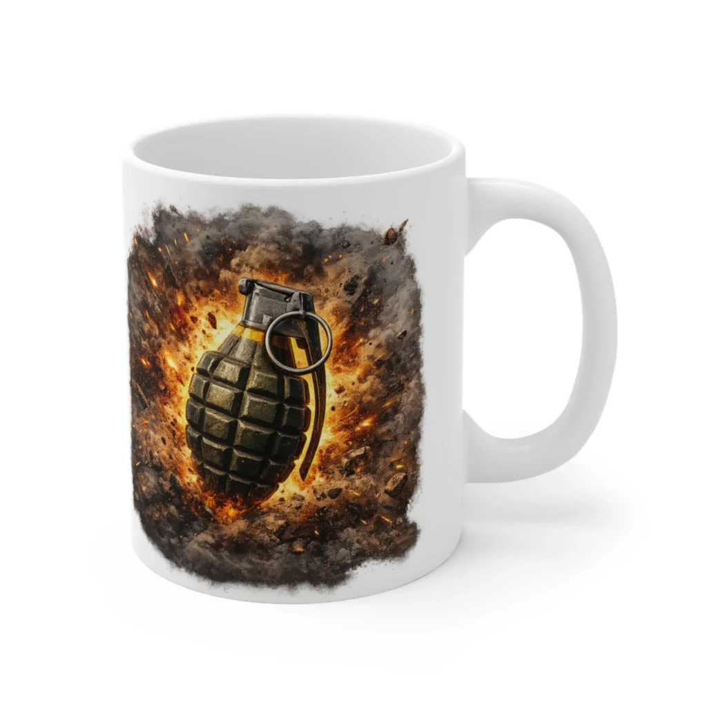 Explosion Mug Ground Warfare - Mk2 Pineapple Grenade - Explosion Scene - Mug
