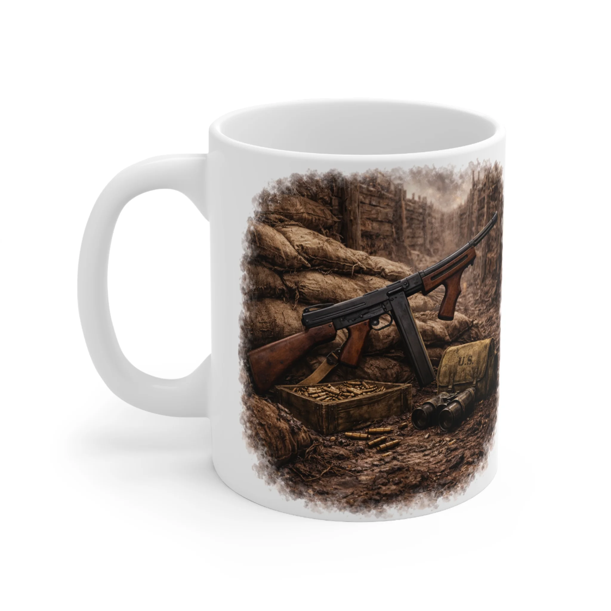 Ammunition & Weapons - Thompson Submachine Gun - Trench Scene - Mug - Image 2